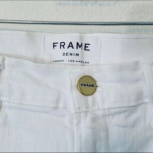 FRAME WHITE DENIM SKIRT